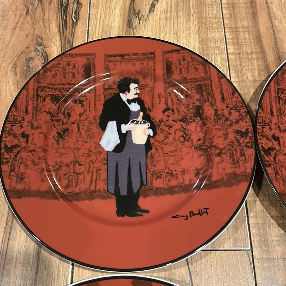 Williams Sonoma Guy Buffet 8” salad plate set of 4